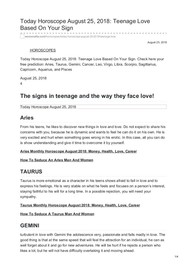 horoscope teens monthly Short hair fetish